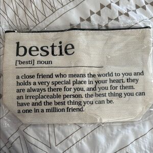 Bestie Definition Canvas Pouch